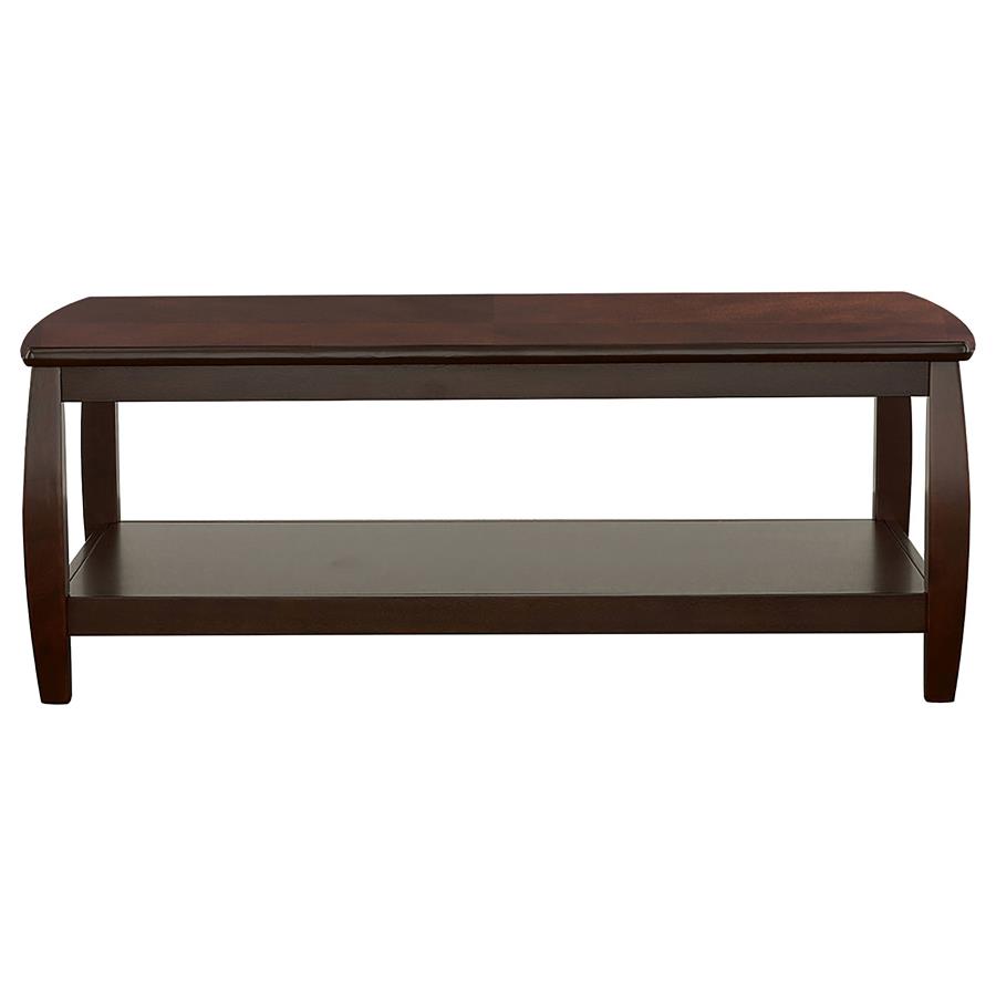 (image for) Dixon 1-shelf Rectangular Wood Coffee Table Espresso