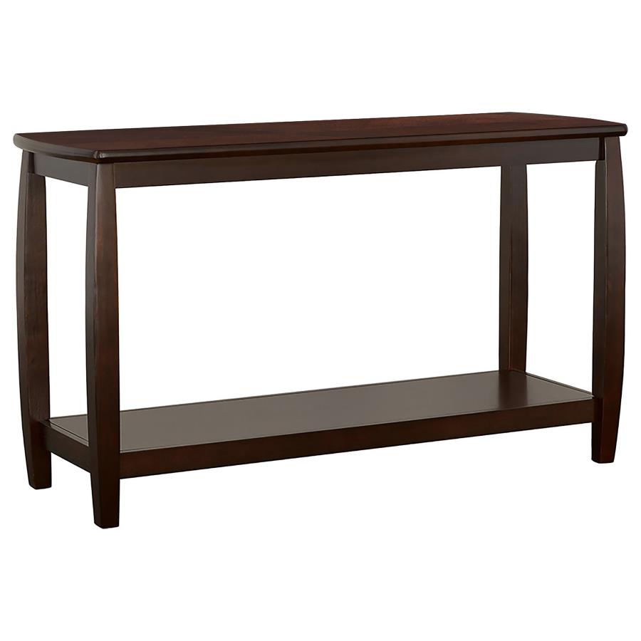 (image for) Dixon Wood Entryway Console Table with Shelf Cappuccino