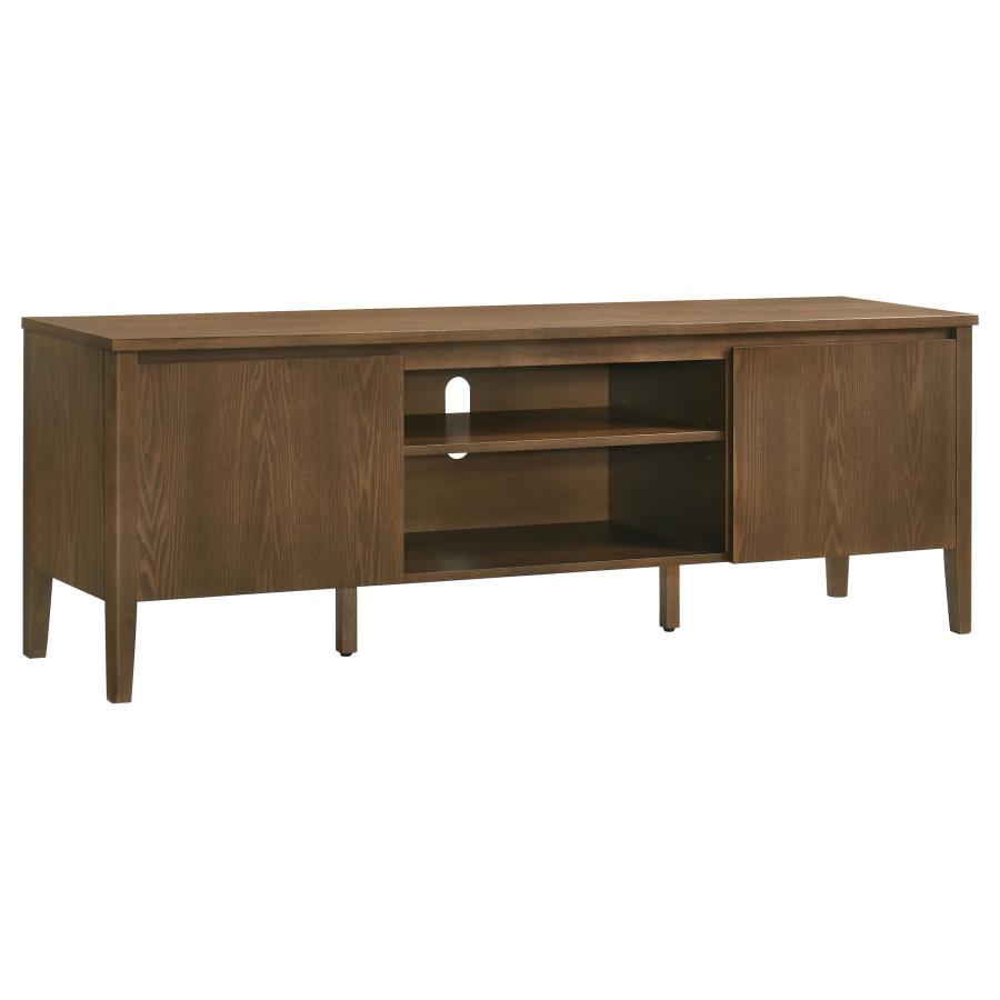 (image for) Thori 63-inch 2-door TV Stand Media Console Dark Brown