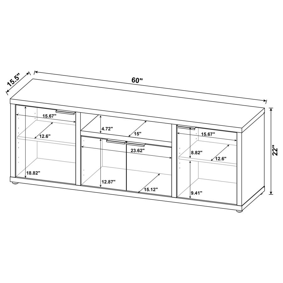 (image for) Tabby 3-piece 60" TV Entertainment Center Mango