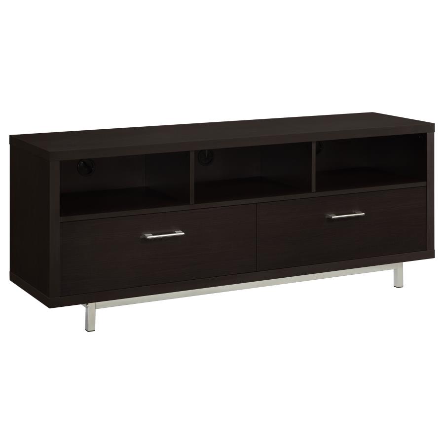 (image for) Casey 2-drawer Engineered Wood 60" TV Stand Cappuccino - Click Image to Close