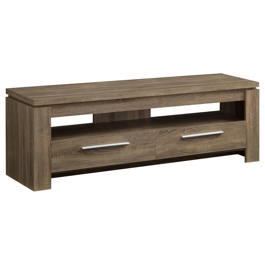 (image for) Elkton 2-drawer Engineered Wood 59" TV Stand Weathered Brown