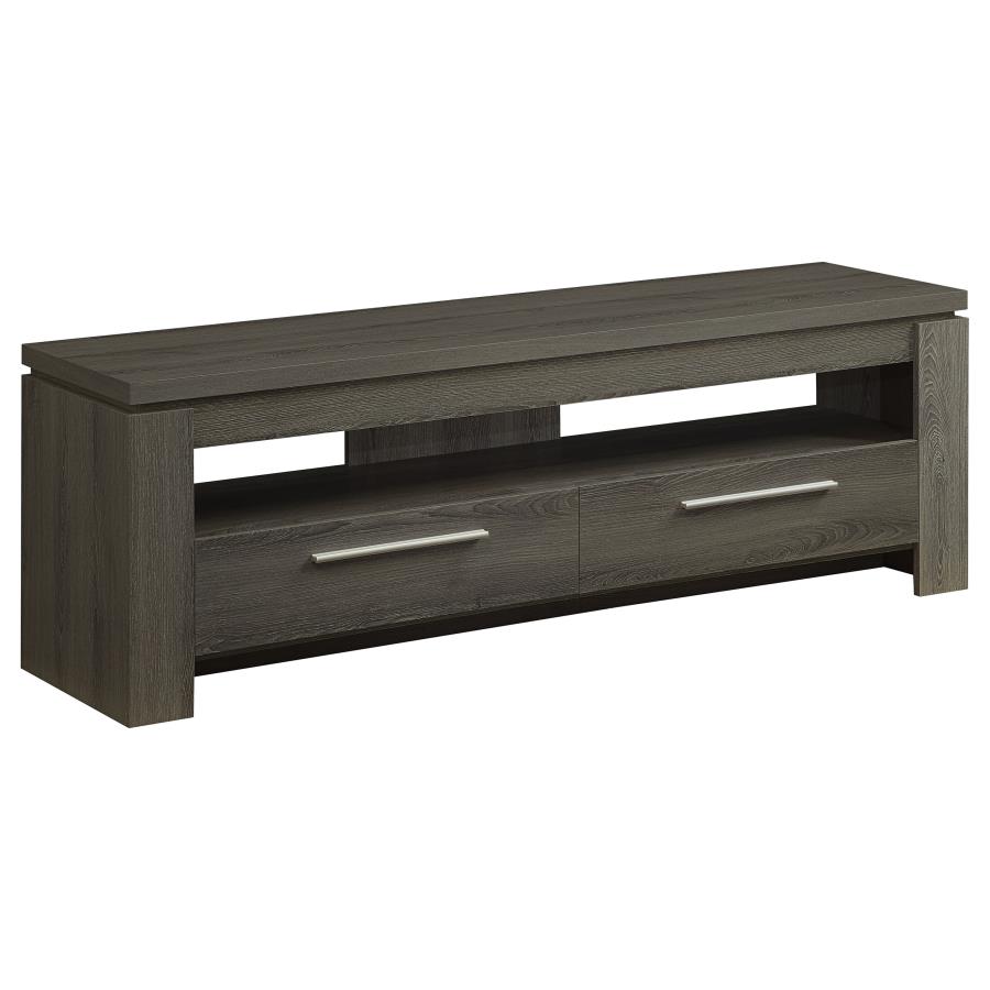 (image for) Elkton 2-drawer Engineered Wood 59" TV Stand Weathered Grey