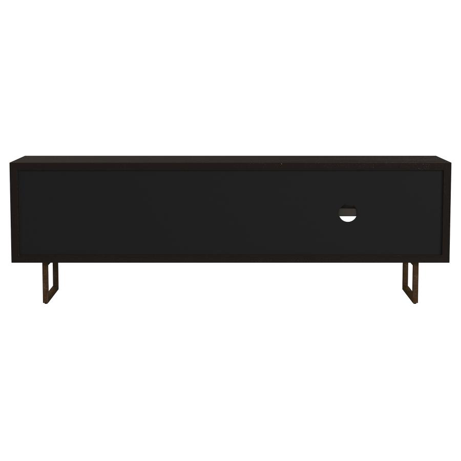 (image for) Marsden 2-door Mango Wood 70" TV Stand Charcoal Black