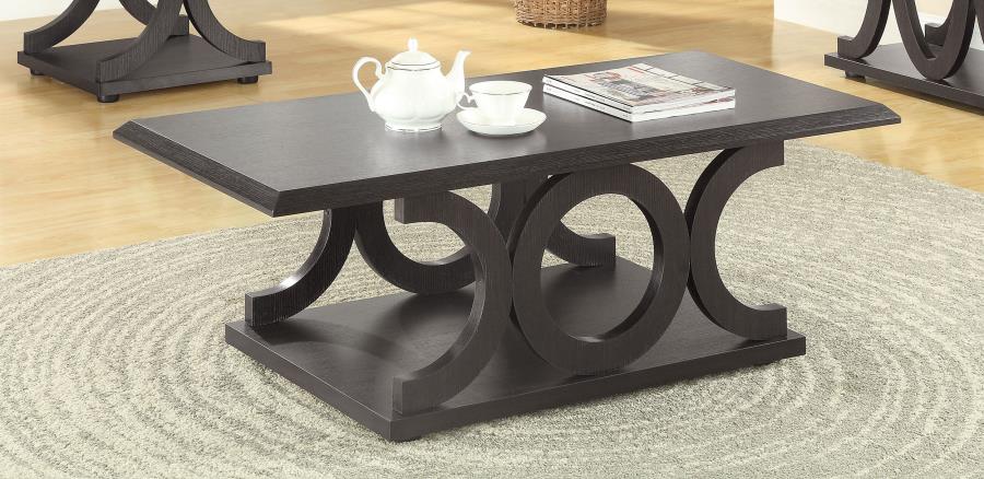 (image for) Shelly Rectangular Engineered Wood Coffee Table Cappuccino