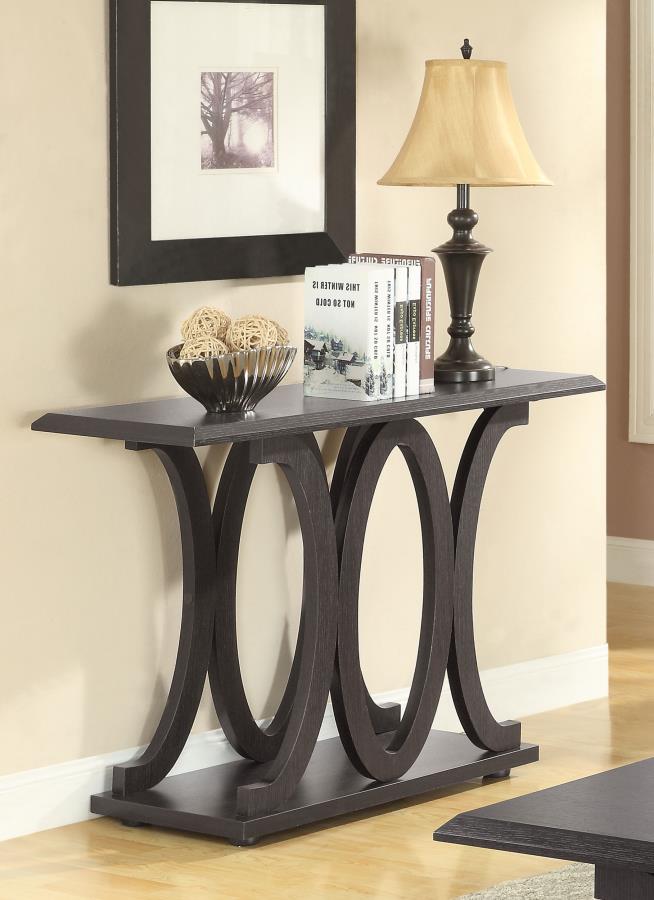 (image for) Shelly Engineered Wood Entryway Console Table Cappuccino