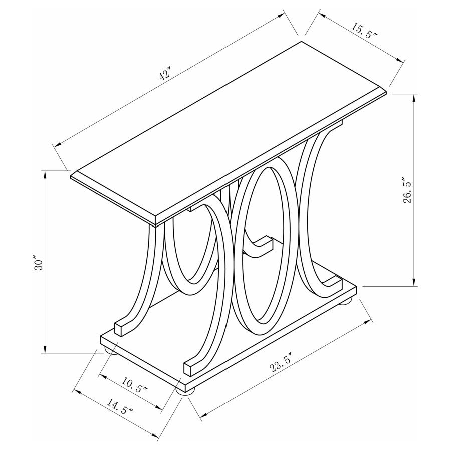 (image for) Shelly Engineered Wood Entryway Console Table Cappuccino