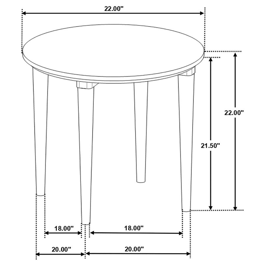 (image for) Aldis Round Marble Top Side End Table White and Natural