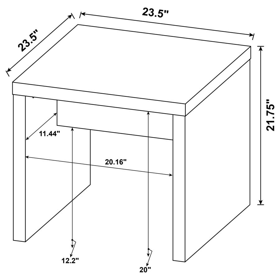 (image for) Lynette Square Engineered Wood End Table Mango