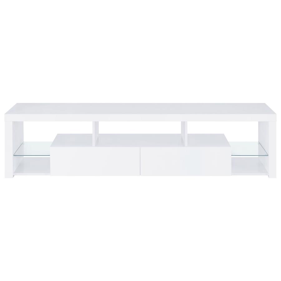 (image for) Jude 2-drawer Engineered Wood 71" TV Stand High Gloss White