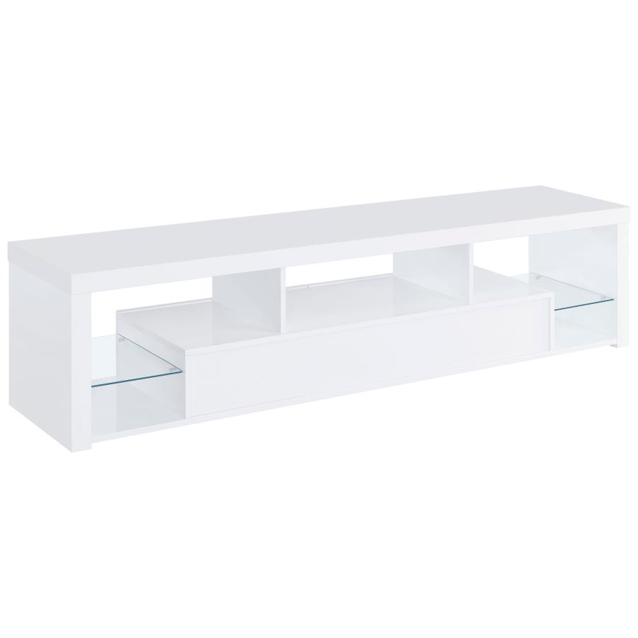 (image for) Jude 2-drawer Engineered Wood 71" TV Stand High Gloss White