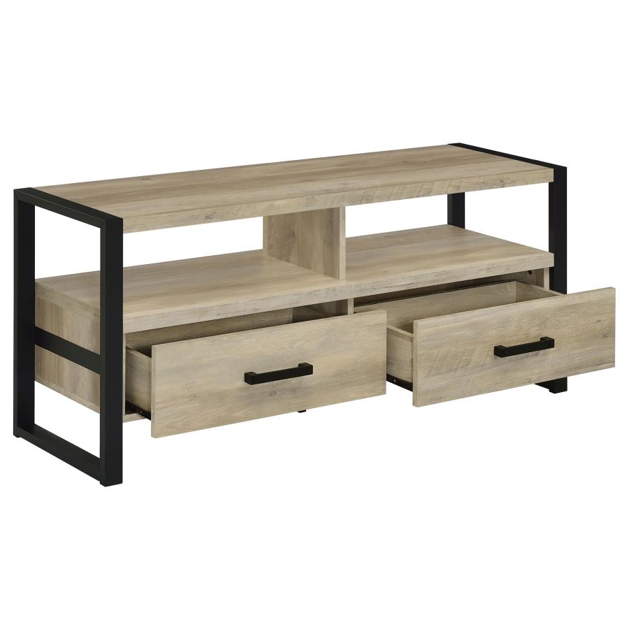 (image for) James 2-drawer Engineered Wood 48" TV Stand Distressed Pine