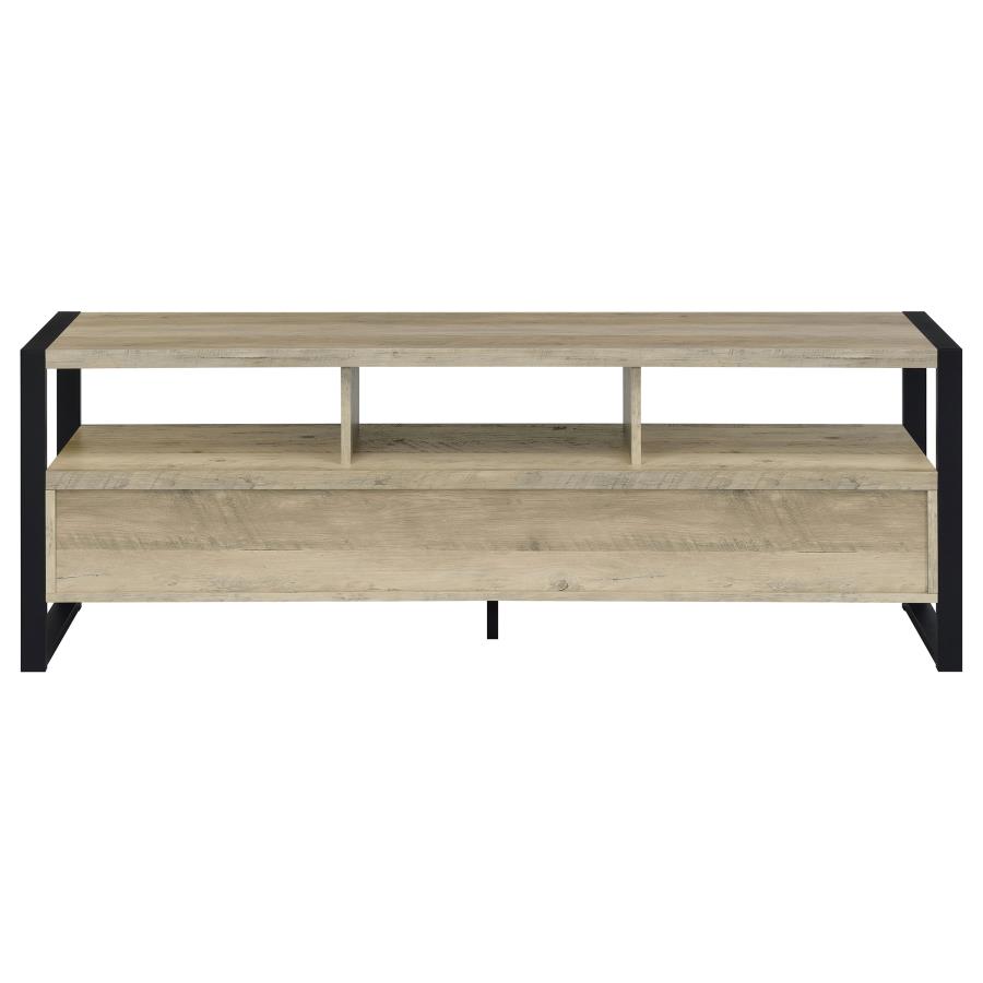 (image for) James 3-drawer Engineered Wood 60" TV Stand Distressed Pine