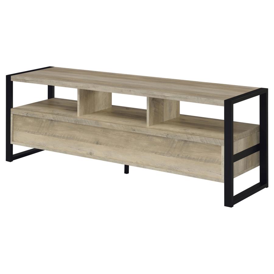 (image for) James 3-drawer Engineered Wood 60" TV Stand Distressed Pine