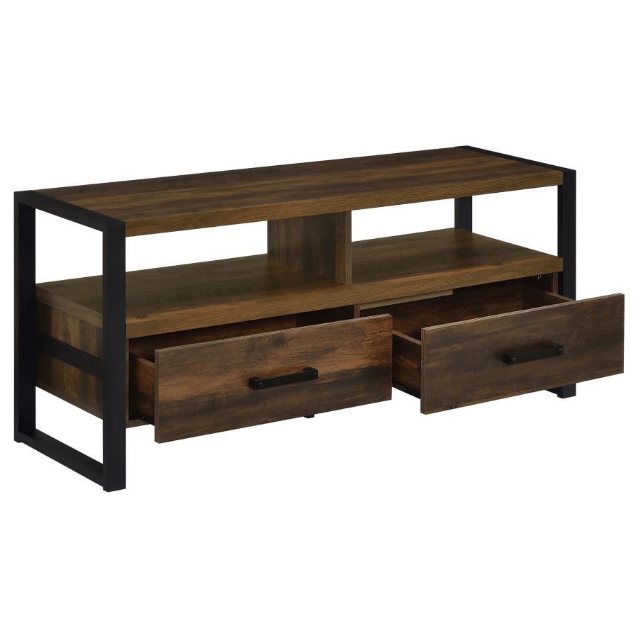 (image for) James 2-drawer Engineered Wood 48" TV Stand Dark Pine