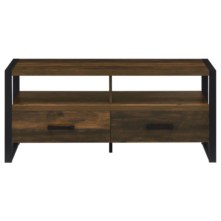 (image for) James 2-drawer Engineered Wood 48" TV Stand Dark Pine