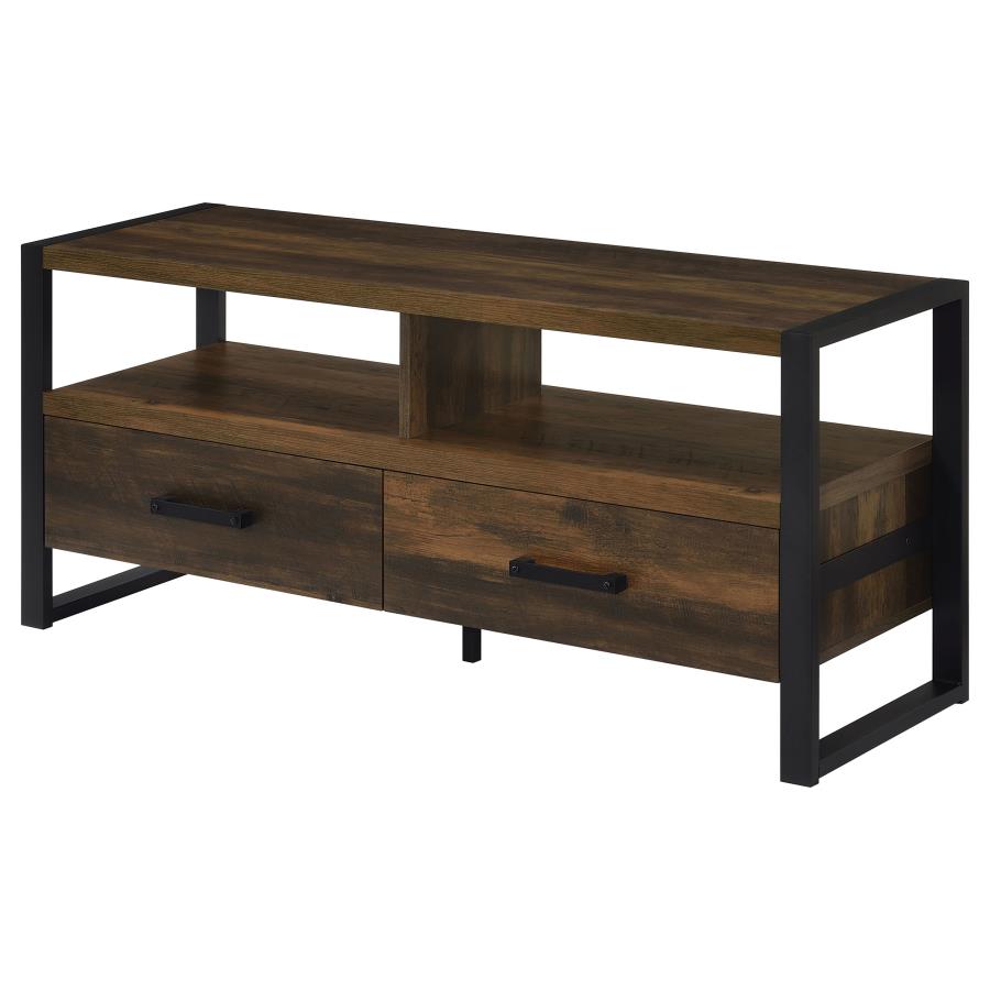 (image for) James 2-drawer Engineered Wood 48" TV Stand Dark Pine