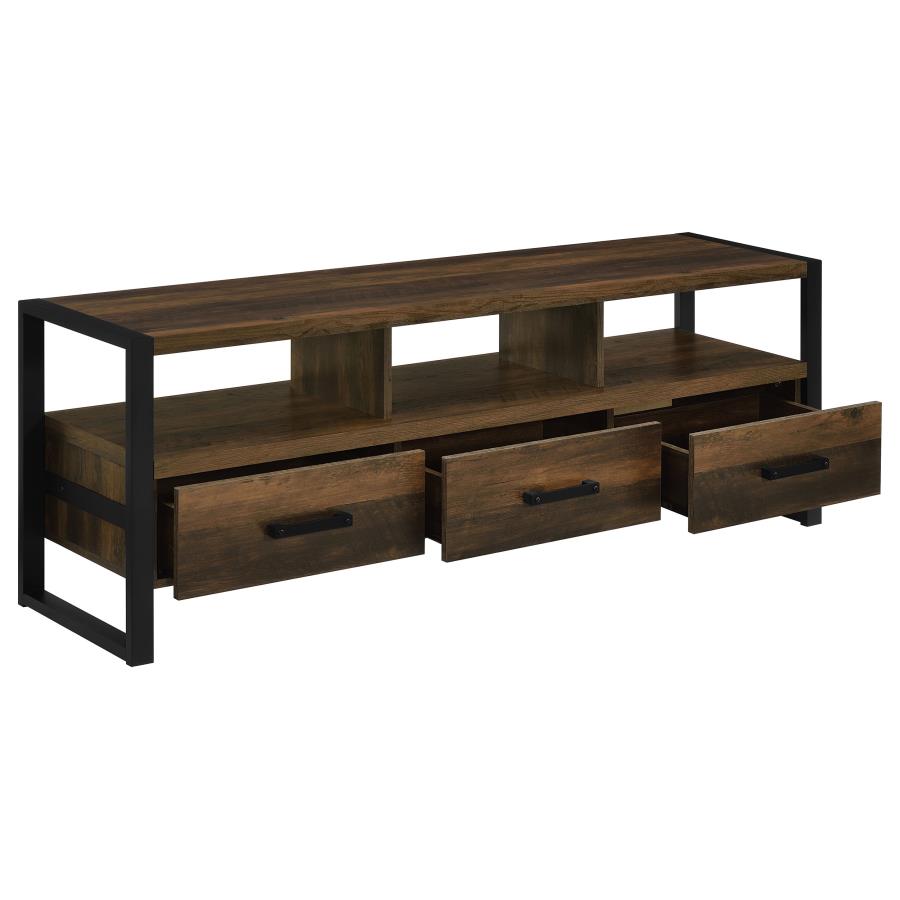 (image for) James 3-drawer Engineered Wood 60" TV Stand Dark Pine