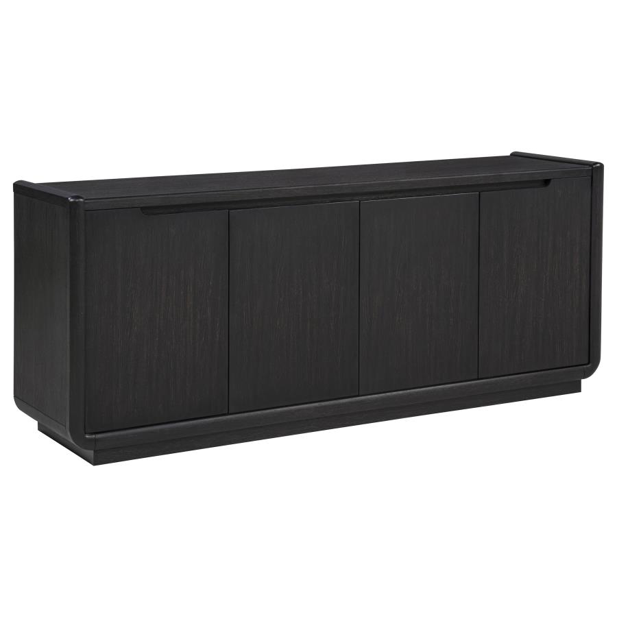 (image for) Leandro 72-inch 4-door TV Stand Media Console Burnished Black