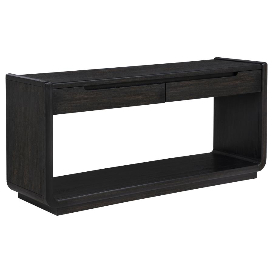 (image for) Leandro 2-drawer Entryway Sofa Console Table Burnished Black