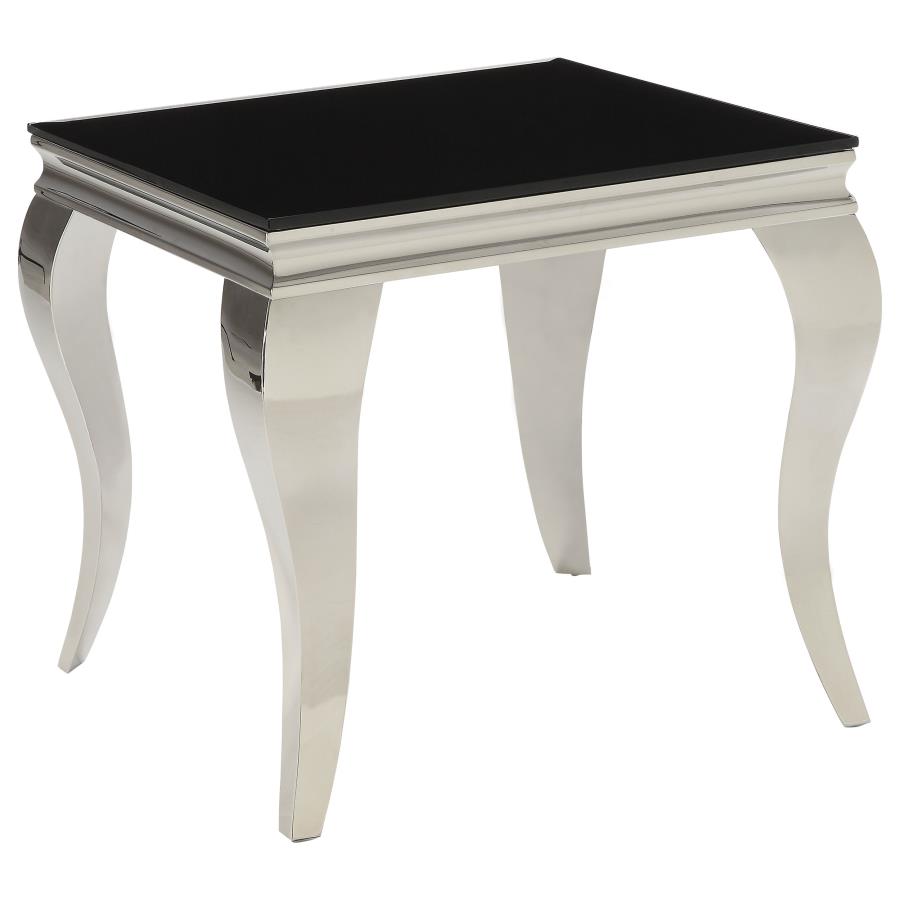 (image for) Carone Square End Table Chrome and Black