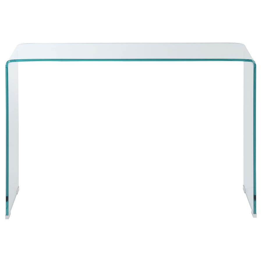 (image for) Ripley Tempered Bent Glass Entryway Console Table Clear