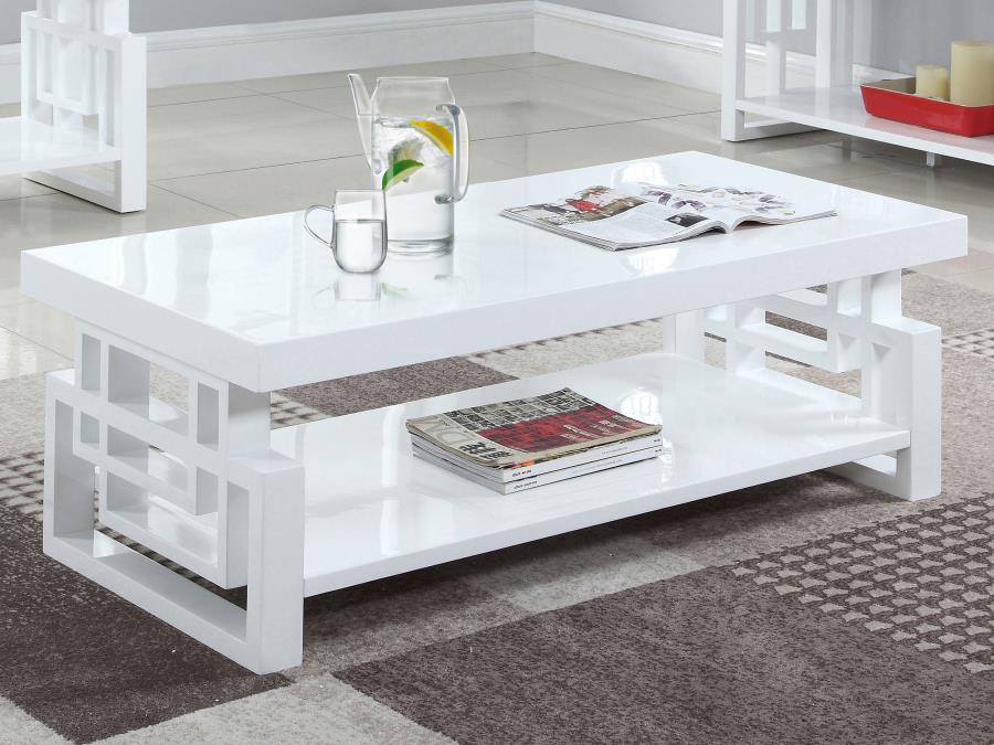 (image for) Schmitt Rectangular Coffee Table White High Gloss