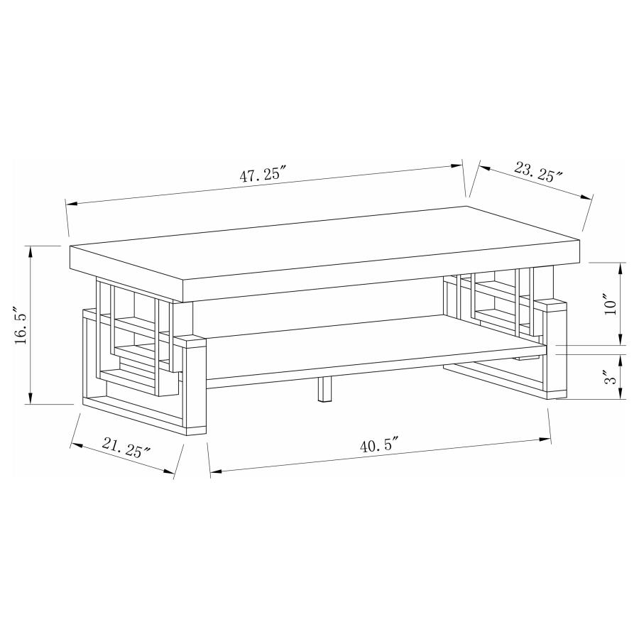 (image for) Schmitt Rectangular Coffee Table White High Gloss