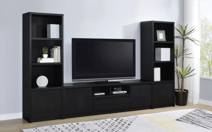 (image for) Winfield 3-piece Entertainment Center 78-inch TV Stand Black