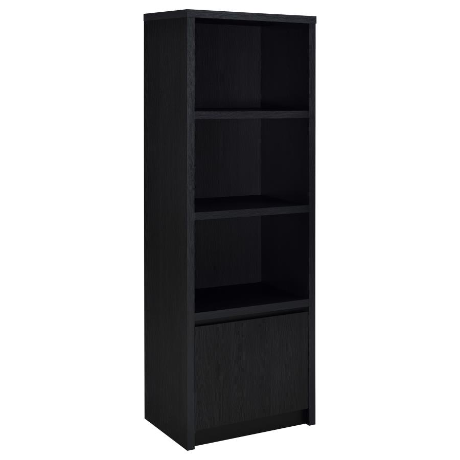 (image for) Winfield 3-shelf Media Tower Entertainment Pier Black