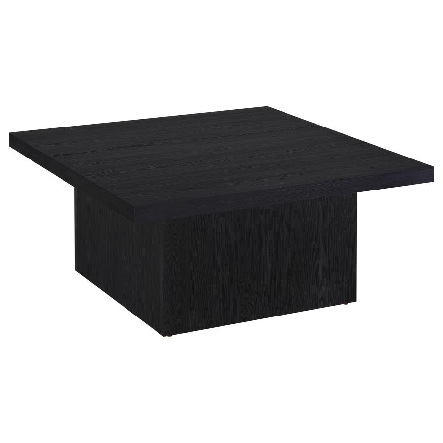 (image for) Devar Square Engineered Wood Cocktail Coffee Table Black