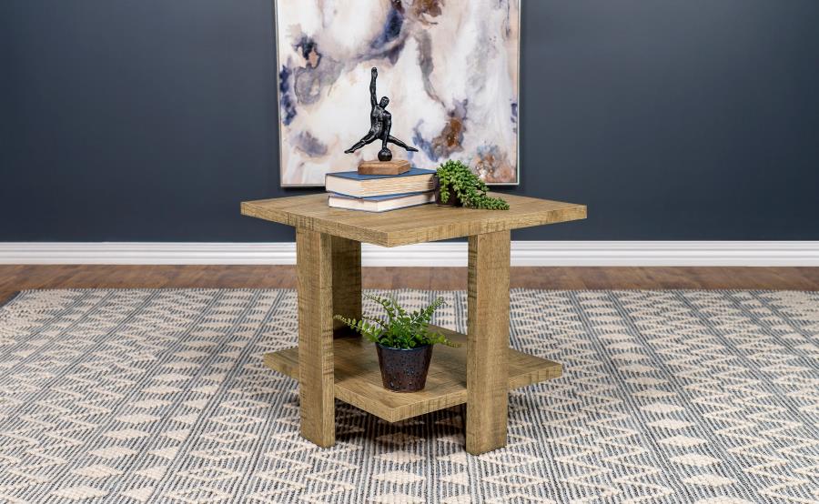 (image for) Dawn Square Engineered Wood End Table Mango Brown