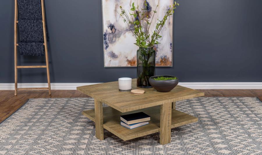 (image for) Dawn Square Engineered Wood Coffee Table Mango Brown