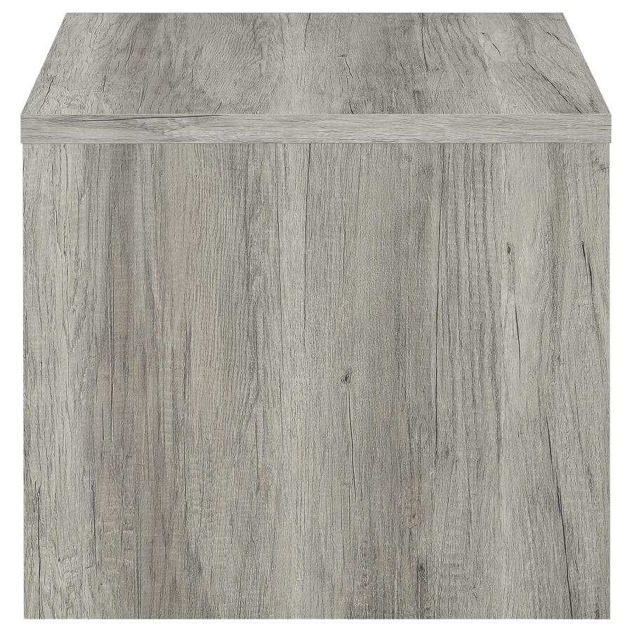 (image for) Felix 1-drawer Engineered Wood Side End Table Grey Driftwood