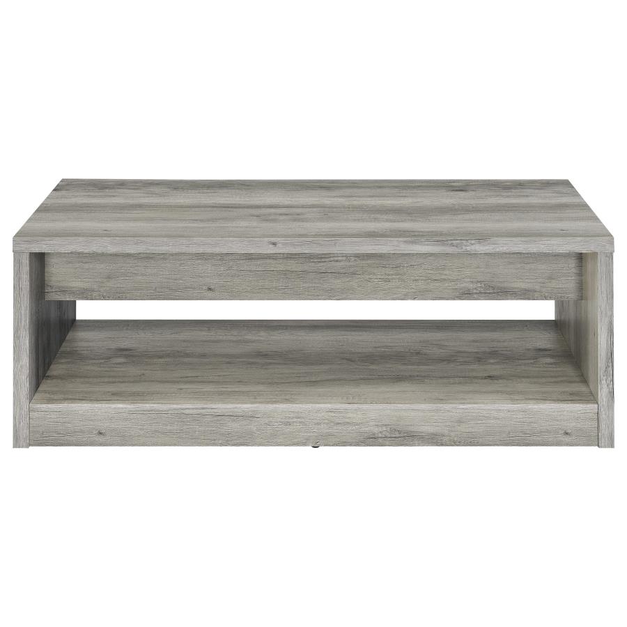 (image for) Felix 2-drawer Engineered Wood Coffee Table Grey Driftwood