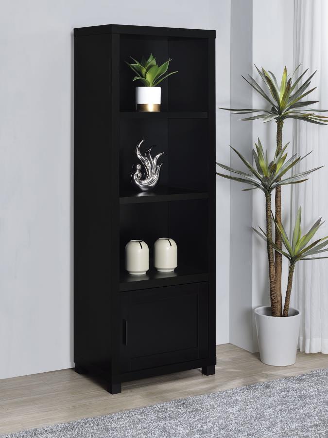 (image for) Jupiter 3-shelf Engineered Wood Media Tower Black