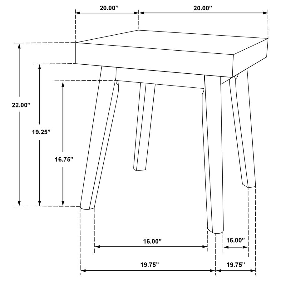 (image for) Westerly Square Wood Side End Table Walnut Brown