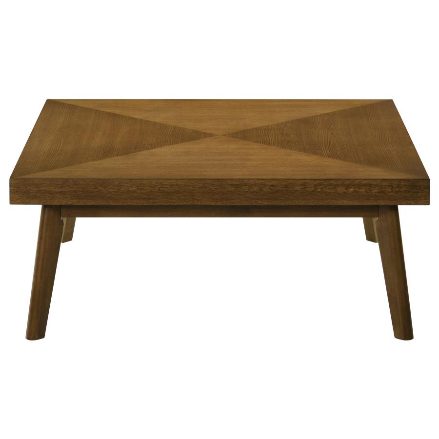 (image for) Westerly Square Wood Coffee Table Walnut Brown