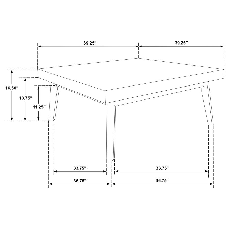 (image for) Westerly Square Wood Coffee Table Walnut Brown