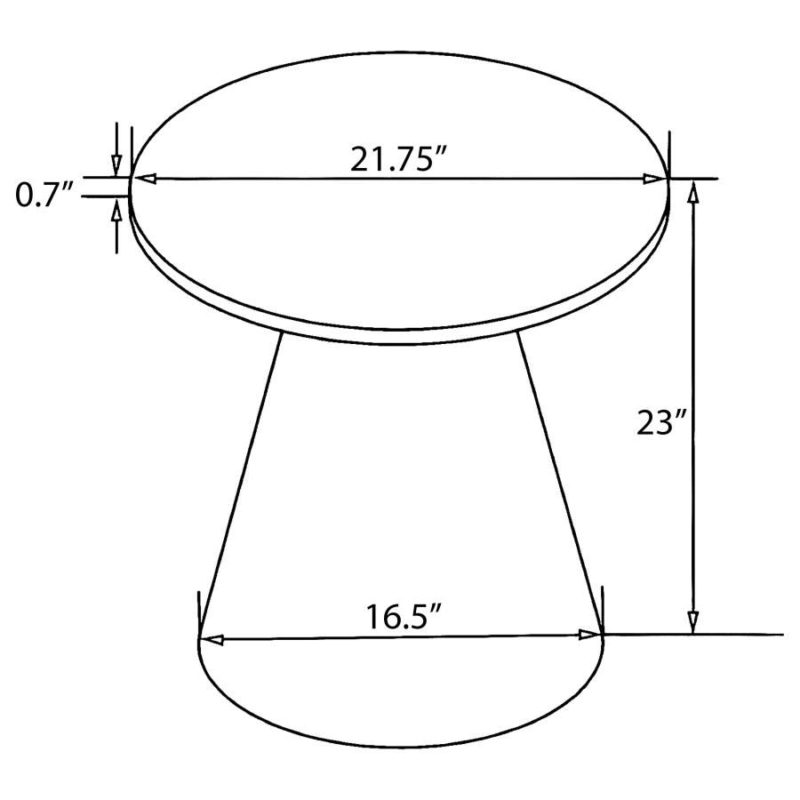 (image for) Avon Round Marble Top Stainless Steel Side End Table White