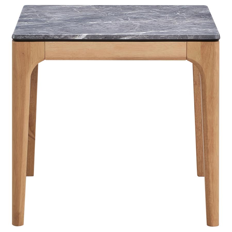 (image for) Polaris Square SmartTop Side End Table Grey and Light Oak