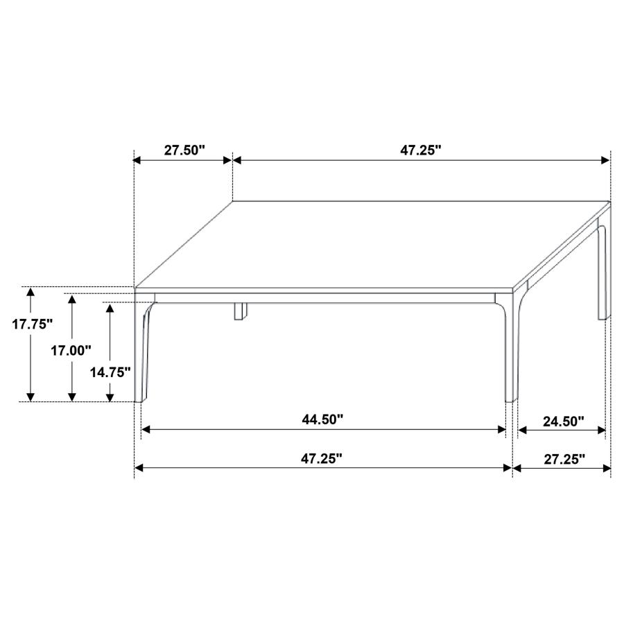 (image for) Polaris Rectangular SmartTop Coffee Table Grey and Light Oak