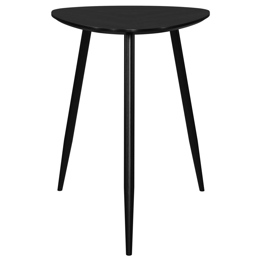 (image for) Odessa Triangular Solid Wood End Table Black