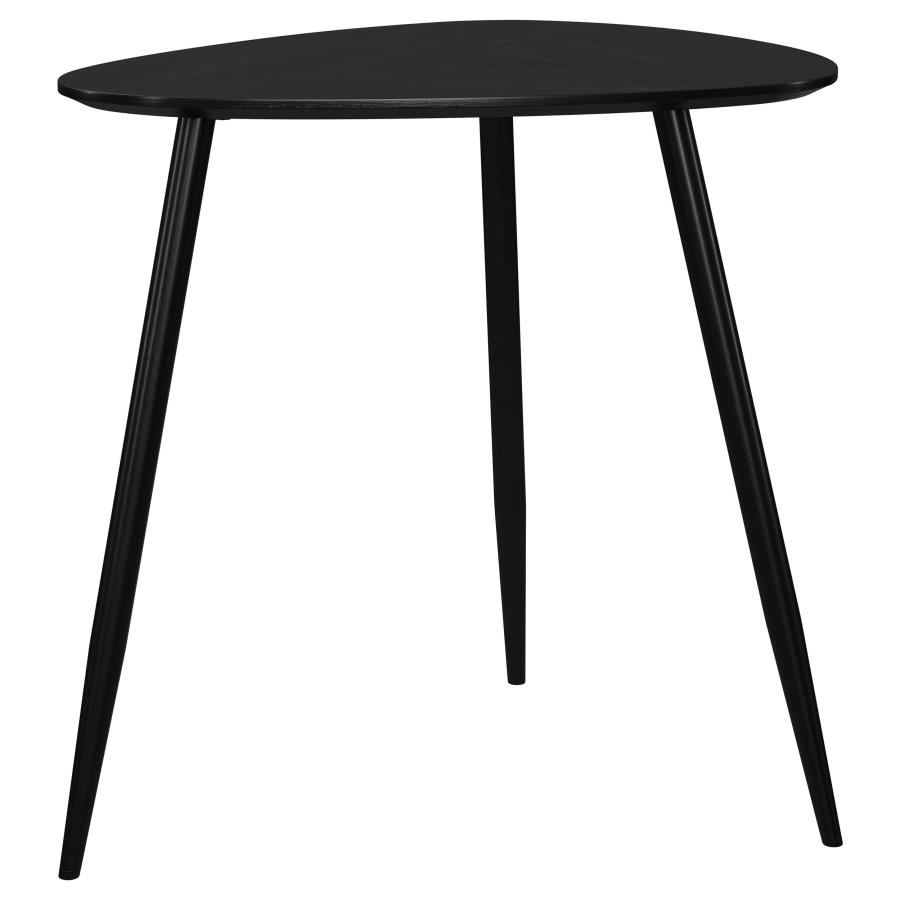 (image for) Odessa Triangular Solid Wood End Table Black