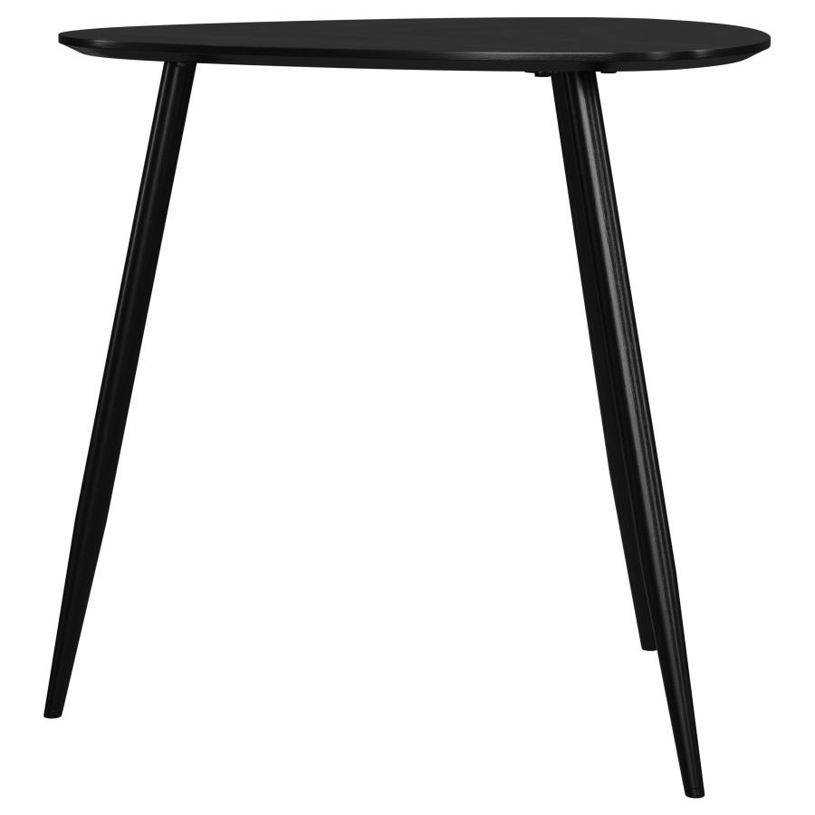 (image for) Odessa Triangular Solid Wood End Table Black