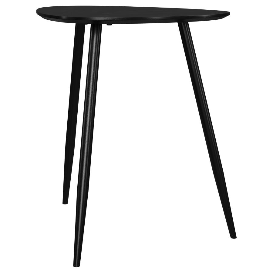 (image for) Odessa Triangular Solid Wood End Table Black