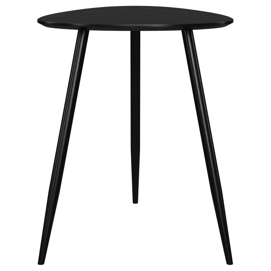 (image for) Odessa Triangular Solid Wood End Table Black