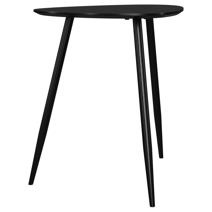 (image for) Odessa Triangular Solid Wood End Table Black