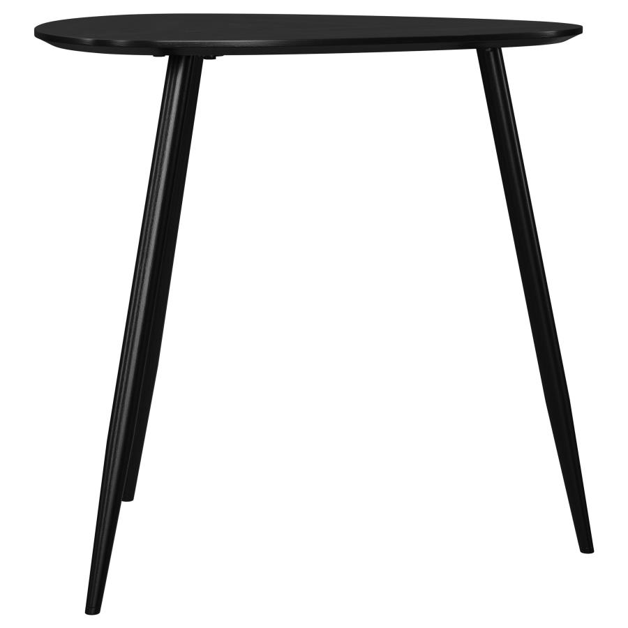 (image for) Odessa Triangular Solid Wood End Table Black