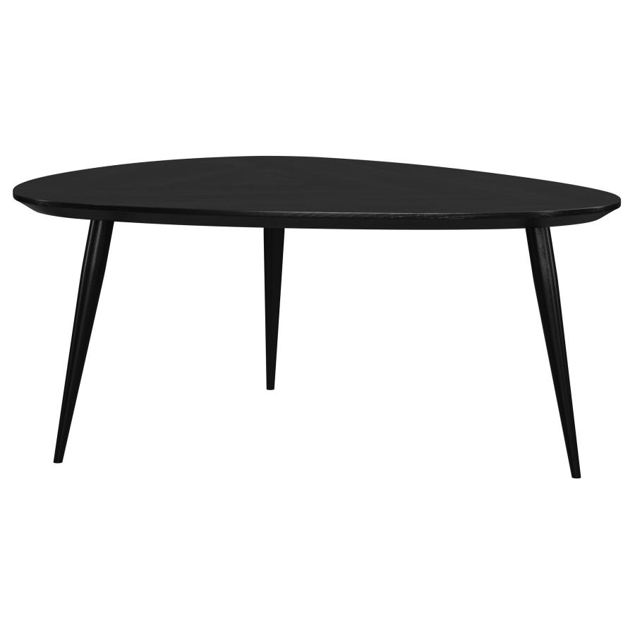 (image for) Odessa Triangular Solid Wood Coffee Table Black